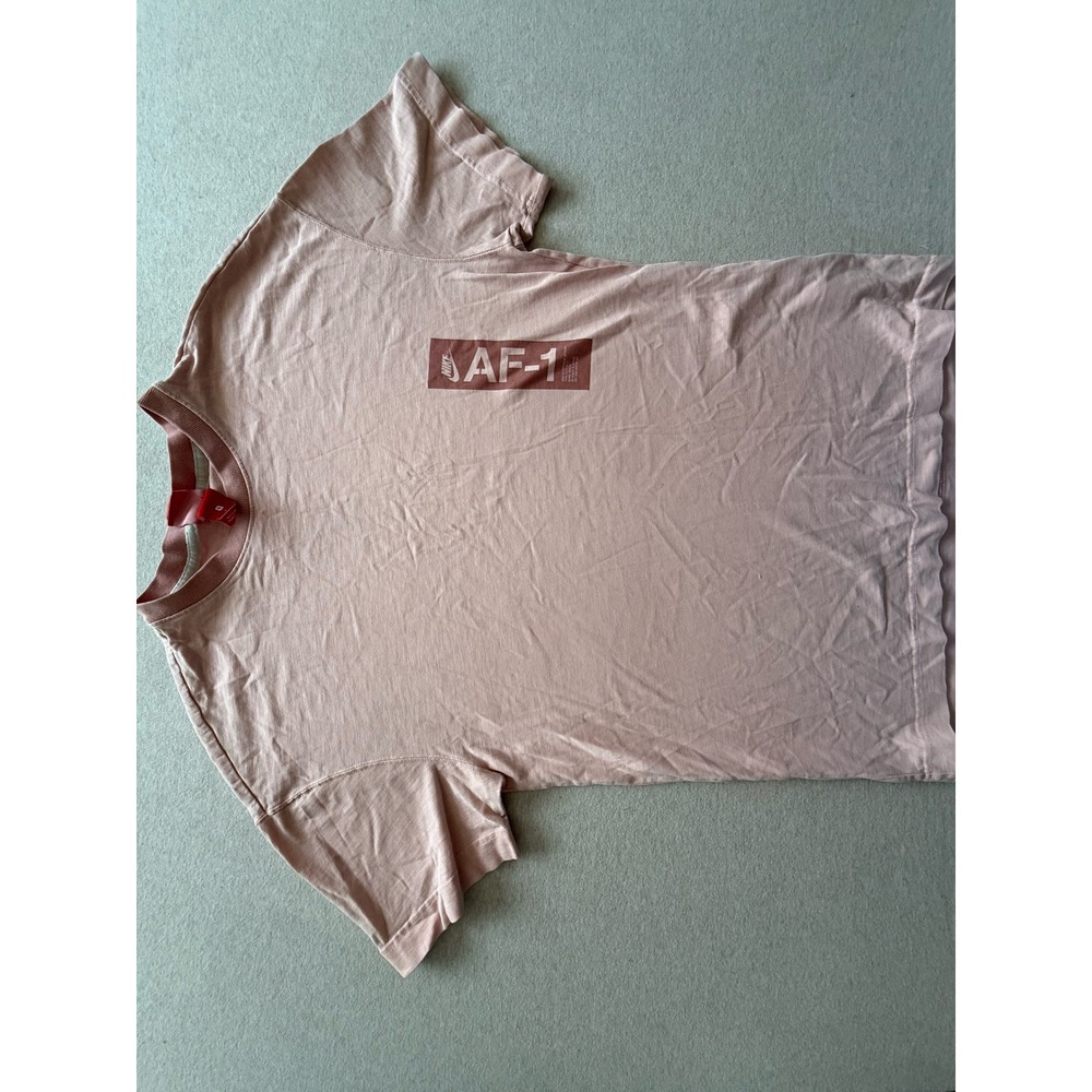 Nike AF-1 Air Force One Graphic T-Shirt Mens Small Pink Mauve Short Sleeve